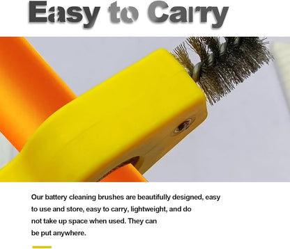 4 in 1 Car Battery Cleaning Brush,Anti-Corrosion Battery Terminals,Copper Pipes Cleaner Brush Tool,Universal for Automotive and Marine for Plumbing Installation Soldering Brazing