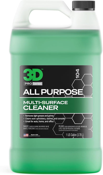 3D All Purpose Cleaner – High-Performance Interior & Exterior Car Cleaner for Vinyl, Leather, Plastic, Fabric, Carpet & More - 16 oz