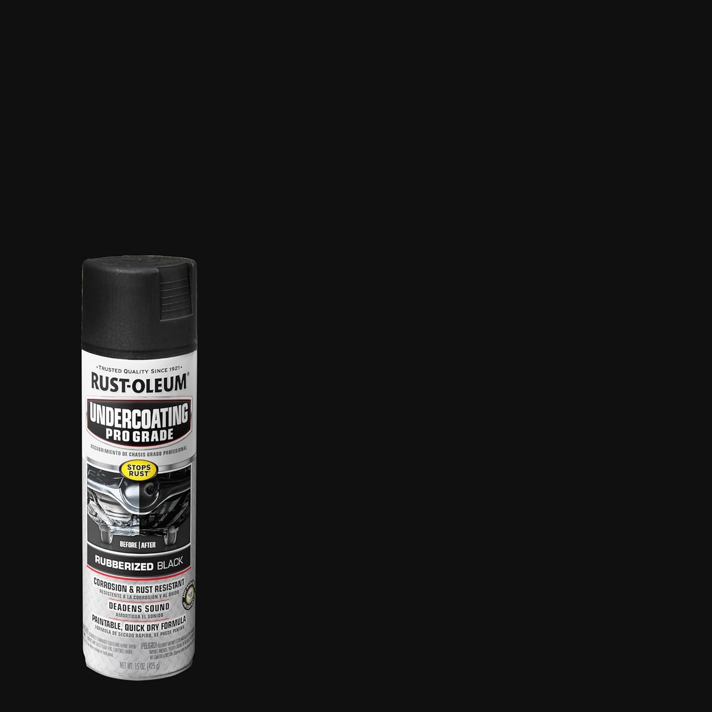 Rust-Oleum 248656 Professional Grade Rubberized Undercoating Spray, 15 oz, Black