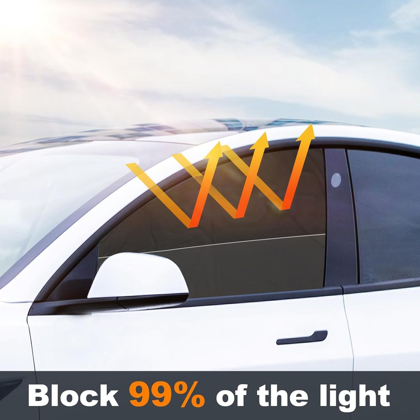 XCBYT Magnetic Car Side Window Shades 4 Pack, 100% Blackout Privacy | Blackout privacy for camping, naps & work. Keeps your car cool. Fits steel frames only, measure first. Handle magnets gently