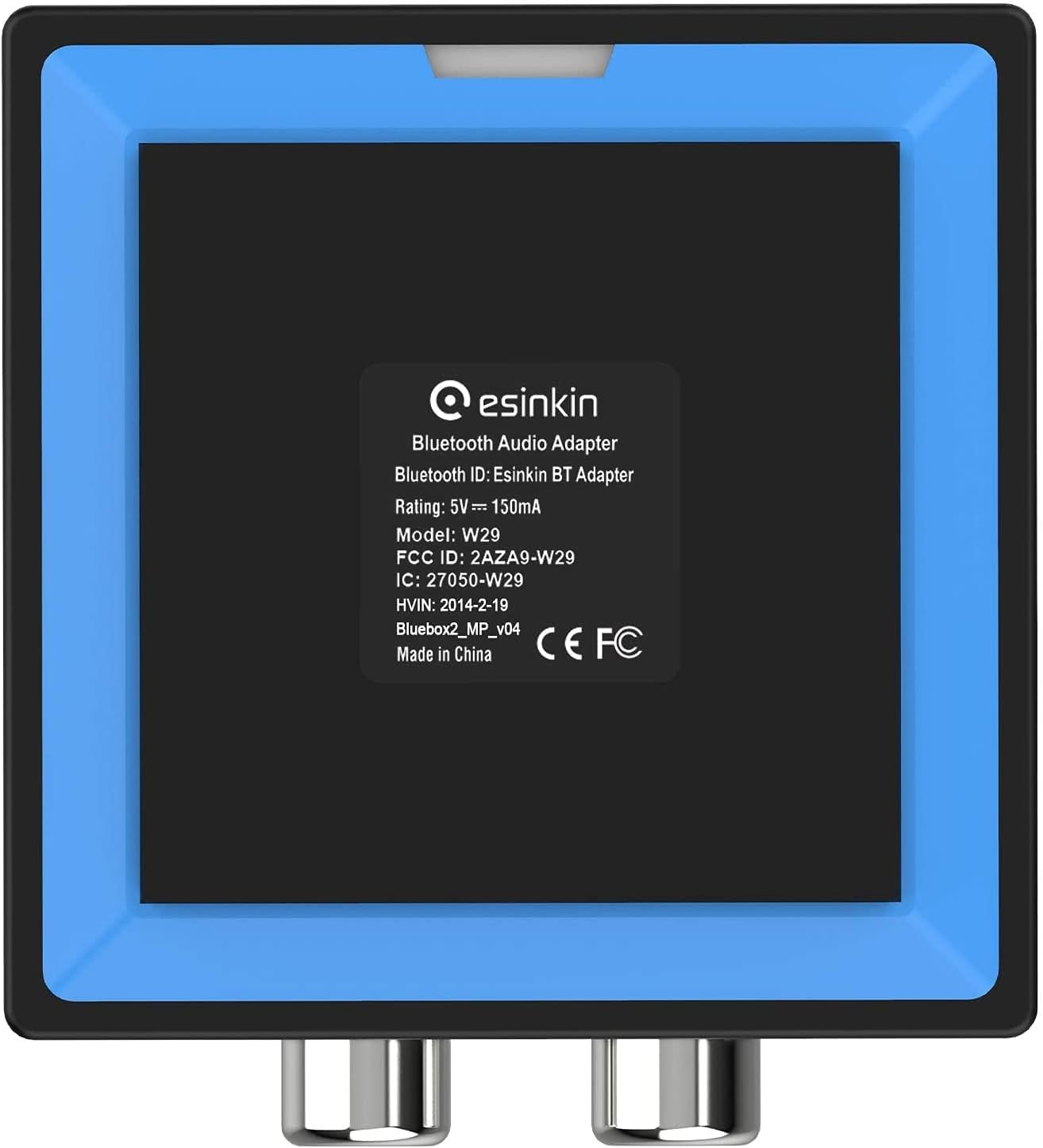 Esinkin Wireless Audio Receiver for Music Streaming Sound System Works with Smart Phones, Tablets and Car, Wireless Adapter for Speakers