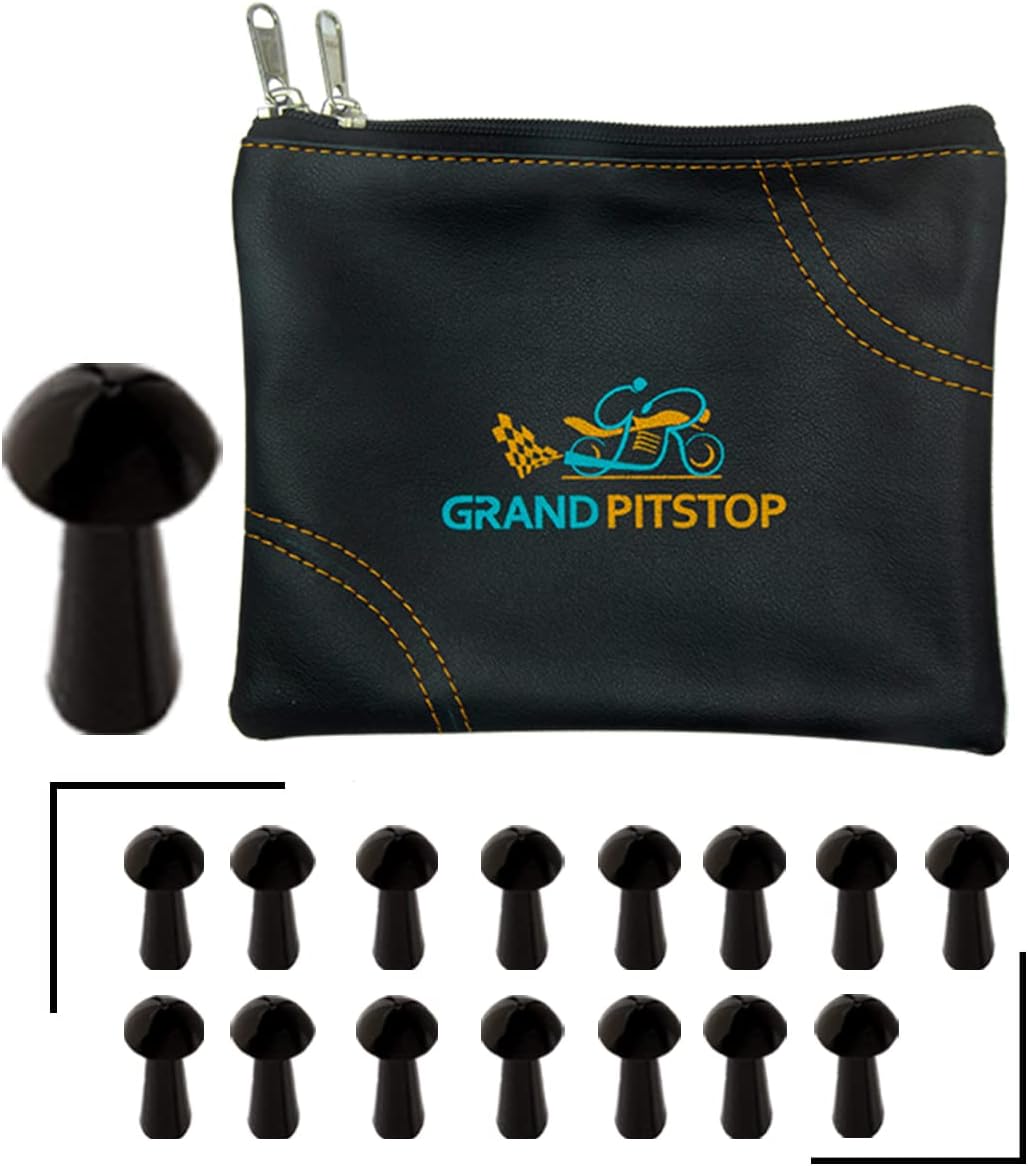GRAND PITSTOP Tubeless Tire Gun Puncture Repair Kit with Mushroom Plug for Tyre Punctures and Flats on Cars, Motorcycles, ATV, Trucks & Tractors (Gun Puncture Kit 30 Plugs)