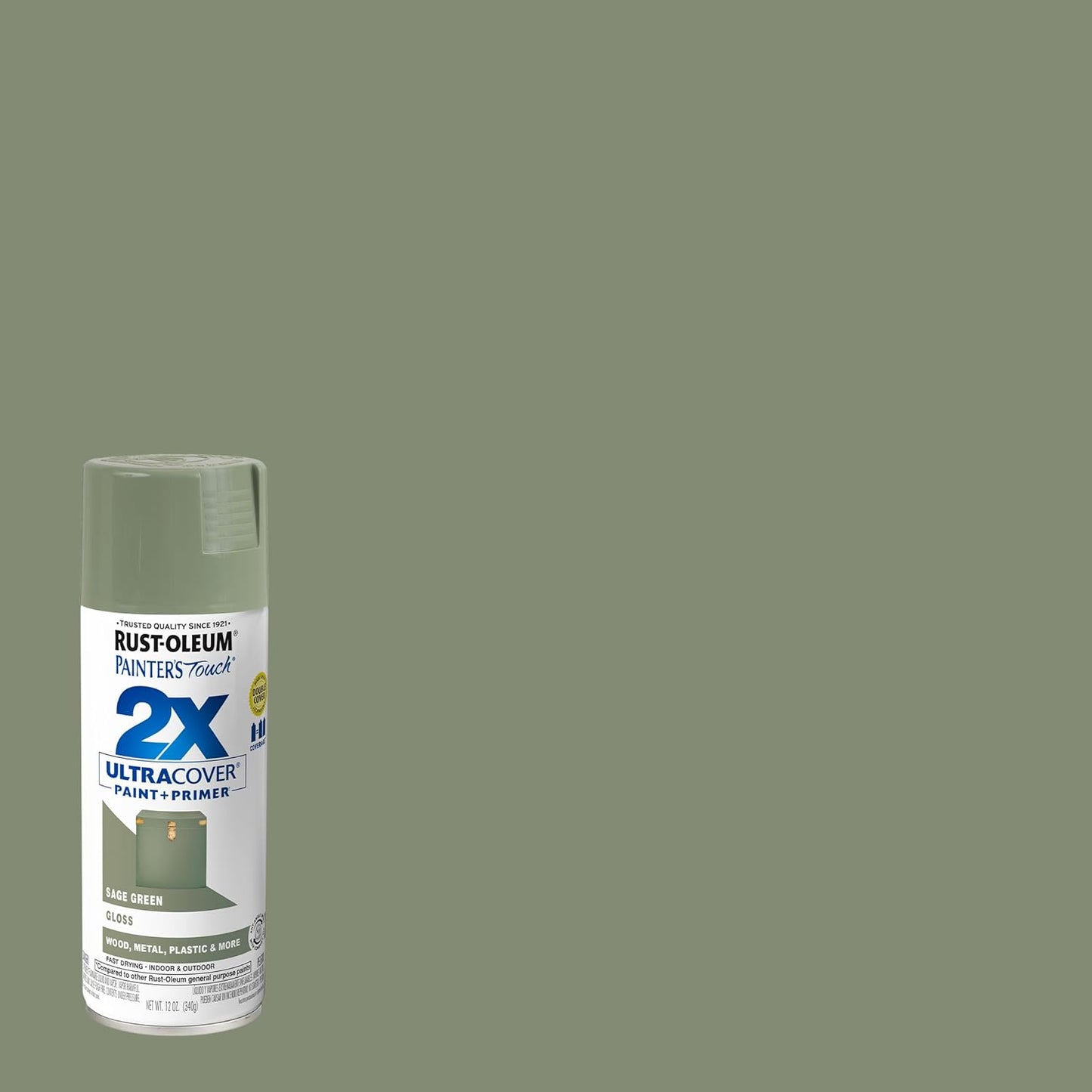 Rust-Oleum 334029 Painter's Touch 2X Ultra Cover Spray Paint, 12 oz, Gloss Clear - Colors A