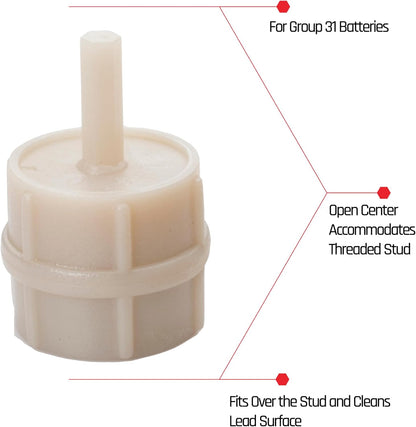 EZ RED 505BTSSHQD Shaft Battery Term Cleaner, Steel