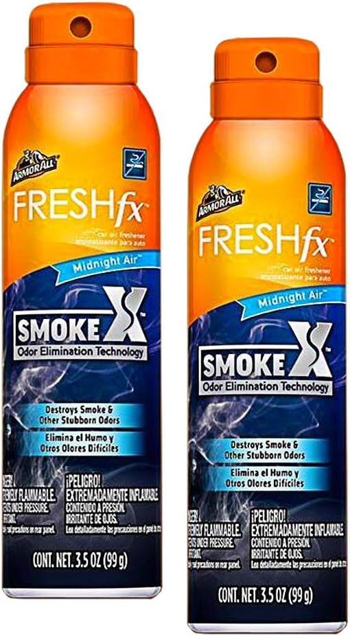 Armor All Smoke-X 3.5oz Spray Smoke Odor Eliminator, Midnight Air Scent (2)