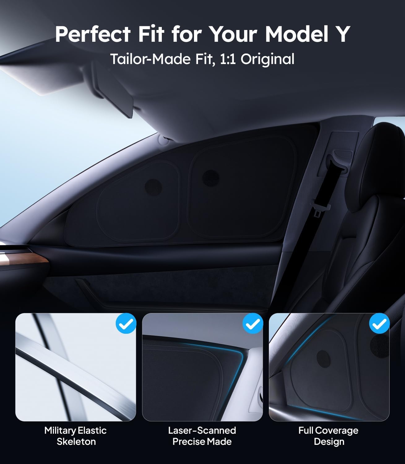 Wigoo 2026 Upgrade 8PCS Full Set Window Sunshade for Toyota 4Runner 2010-2024 [7-Layer Cooler & Blacker, Ice-Crystal Tech] with Windshield for Sun Block, Baby, Camping, Privacy Napping, Relax