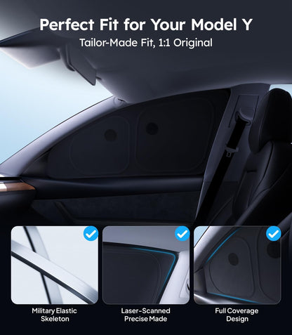 Wigoo 2026 Upgrade 8PCS Full Set Window Sunshade for Toyota 4Runner 2010-2024 [7-Layer Cooler & Blacker, Ice-Crystal Tech] with Windshield for Sun Block, Baby, Camping, Privacy Napping, Relax