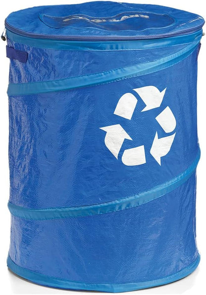 Coghlan's Deluxe Durable Pop-Up Trash Can – Collapsible Garbage Bin with Zippered Lid, Bag Clips, and Anchoring Points for Camping, Home, and Outdoor Use – 29.5 Gallon