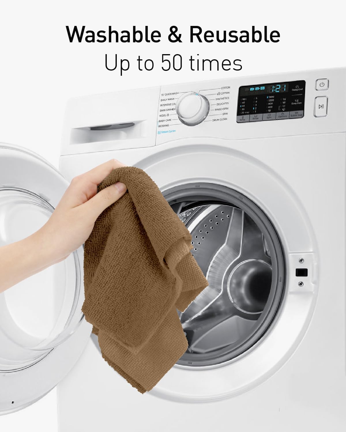 Fantasticlean Microfiber Cleaning Cloth Roll -75 Pack, Tear Away Microfiber Towels, 12" x 12", Reusable, Washable, Scratch Free, Ultra Absorbent for All-Around Cleaning Supplies (DimGray)
