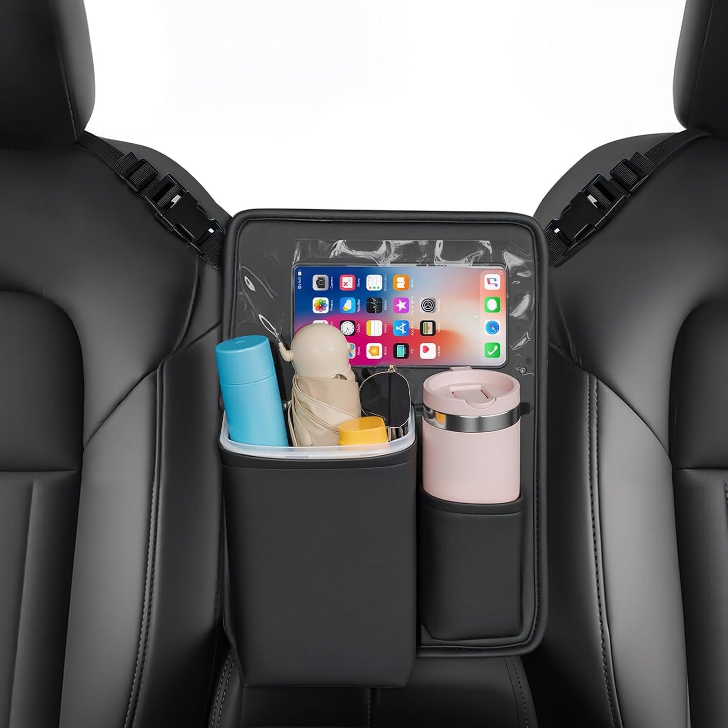 FLORICH Car Seat Gap Filler, Pro-Seats Gap Filler Organizer and Storages 2-in-1, Premium Leather Center Console Organizer, Car Organizer Front Seat Universal Fit for Car SUV Truck
