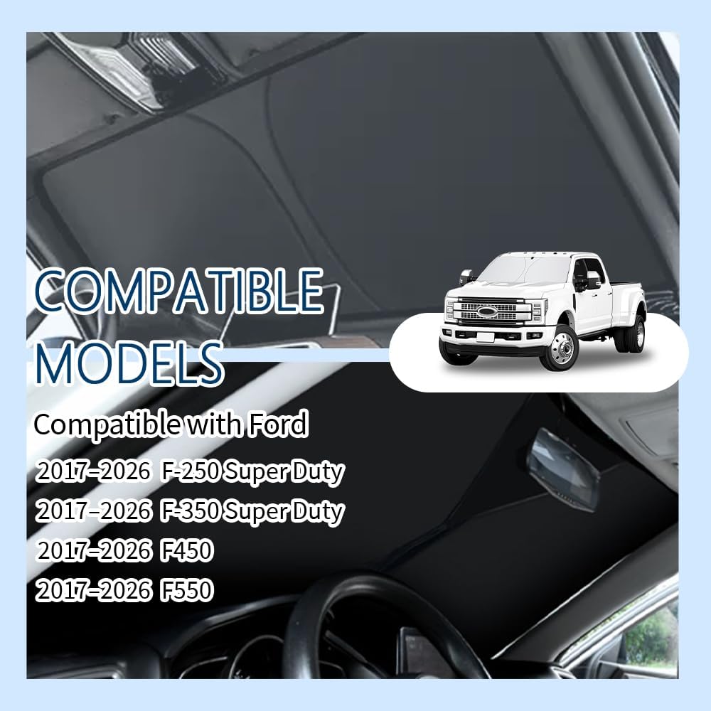 300T Thickened Automotive Glass Sunshade and Comes with Storage Bag,Keep Car Interior Cool,Universal Windshield Sun Shade Fit for Cars,Trucks,SUVs (L: 57.08 * 31.5 inch)