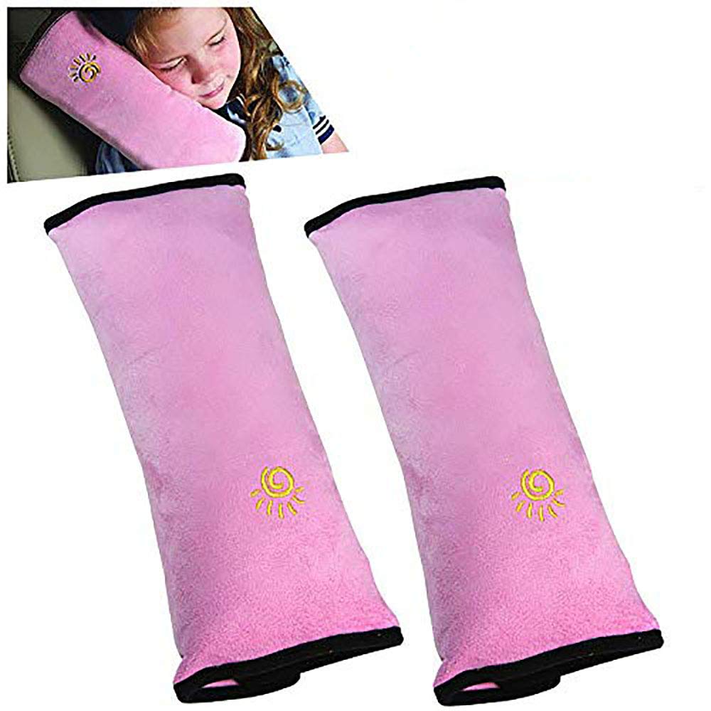 Gray Seat Belt Pillow for Kids 2PC, Seatbelt Pillow for Child Travel, Seat Belt Pillow for Toddler Head Protector, Shoulder Pad for Car Safety Seatbelt, Car Sleeping Seat Belt Pillow Support