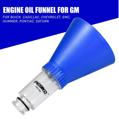 Engine Oil Funnel Spill-Free Hands-Free Compatible with Buick, Cadillac, Chevrolet, and GMC Vehicles for Fast & Easy Oil Change
