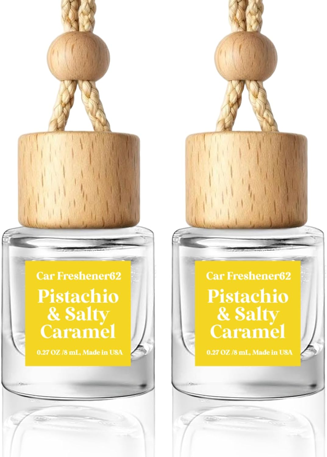HoogaLife Car Air Freshener Diffuser 2 Pack Hanging Air Freshener Diffuser - Vanilla Cream Fragrance Oil Air D iffuser for Car, 45+ days Long Lasting Fragrance Made in USA C ar Air Fresheners (V54)