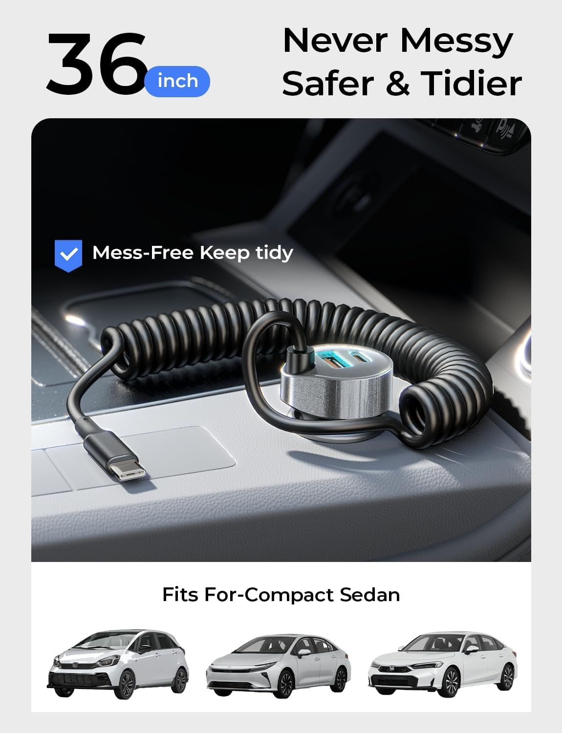LISEN 90W for iPhone 17 16 15 Pro Max Car Charger USB C Fast Charge,Super Fast for iPhone 17 16 Car Charger USB C Adapter for iPhone 17e 16 15 Pro Max Plus Air,Samsung Galaxy S26 Ultra, Android