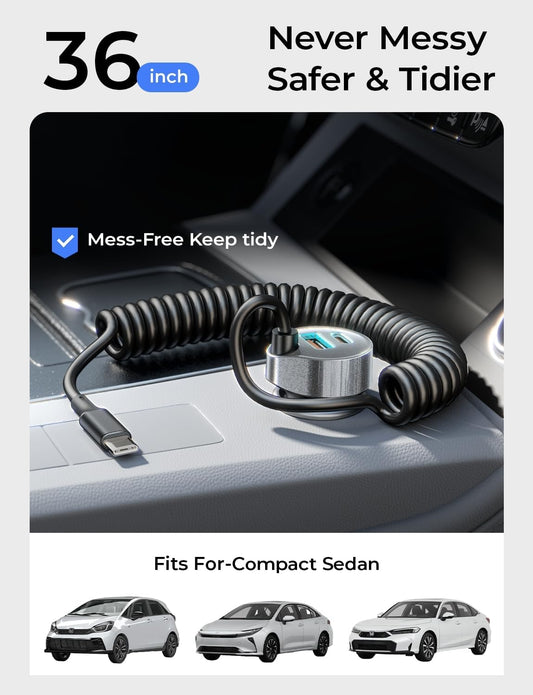 LISEN 90W for iPhone 17 16 15 Pro Max Car Charger USB C Fast Charge,Super Fast for iPhone 17 16 Car Charger USB C Adapter for iPhone 17e 16 15 Pro Max Plus Air,Samsung Galaxy S26 Ultra, Android
