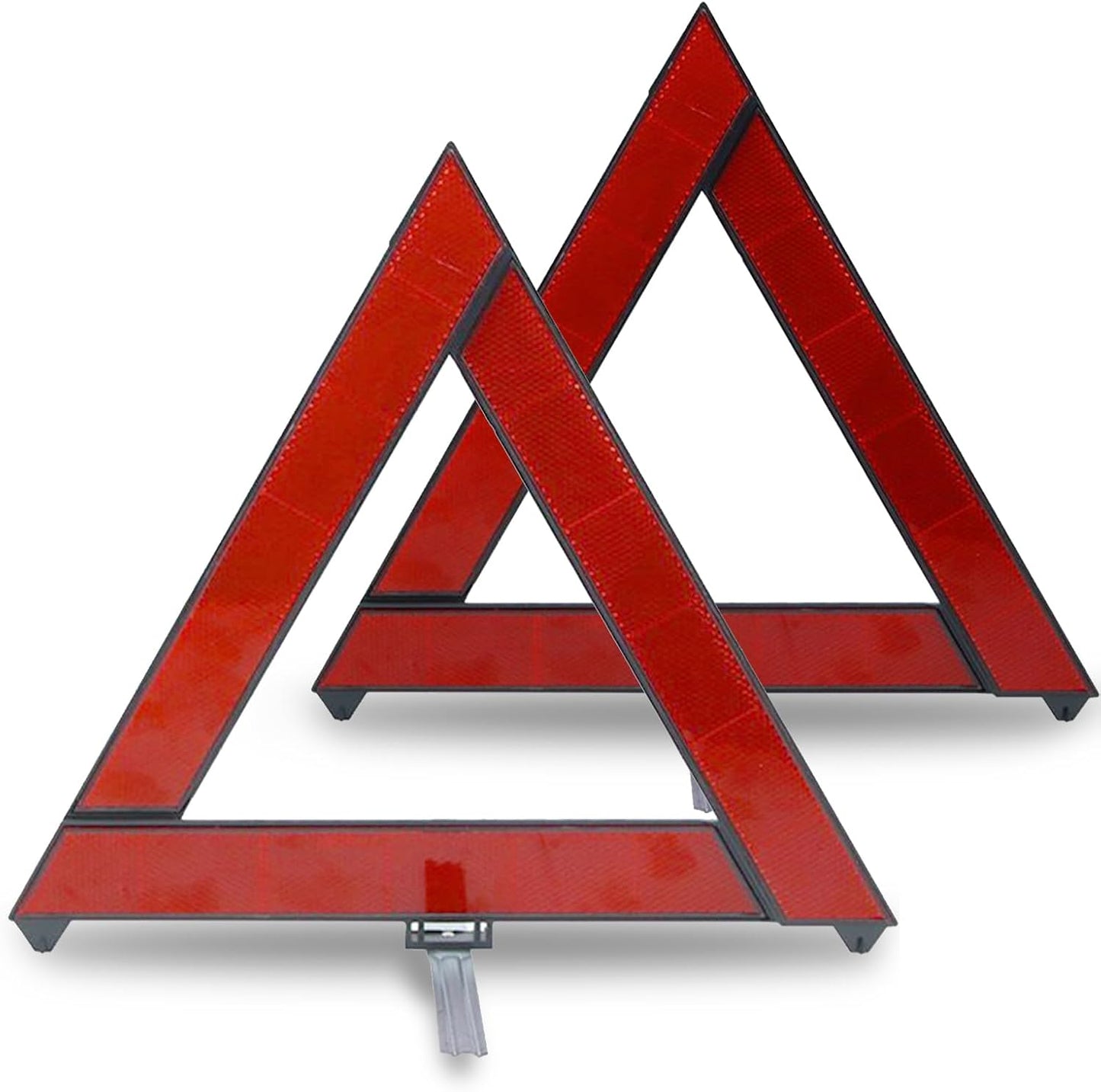 2 PCS Reflective Folding Vehicle Danger Sign, Safety Triangle Kit, Vehicle Breakdown Stop Warning Sign, Fit for Most Car (Red)