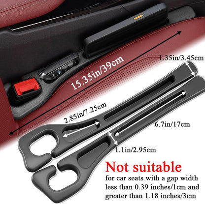 YLXGT Car Seat Gap Filler Organizer Universal for Car SUV Truck Accessories Seat Gap Plug Blocker with Storage Slot Black 2 Pack