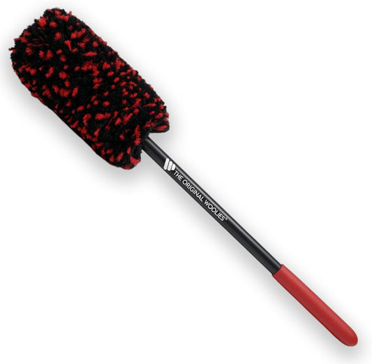 Wheel Woolies Car Detailing Brush - 18” No-Scratch Car Wheel Brush with Anti-Slip Grip Handle | Clean Wheels, Rims, Small Slots, & Brake Dust Crevices | Made in USA