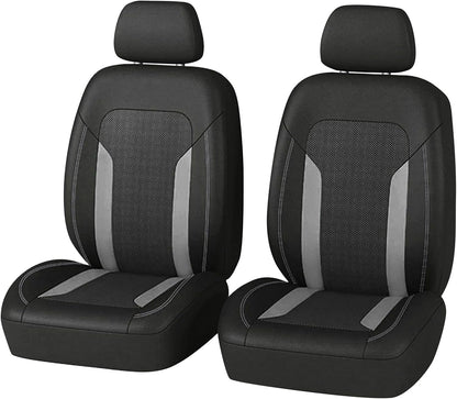 2 Pack Universal Car Seat Cover with Breathable Mesh Backrest,Comfortable Car Seat Protector with Foam Padding and Retaining Buckle,Highly Elastic Car Seat Covers Full Set (Pink)