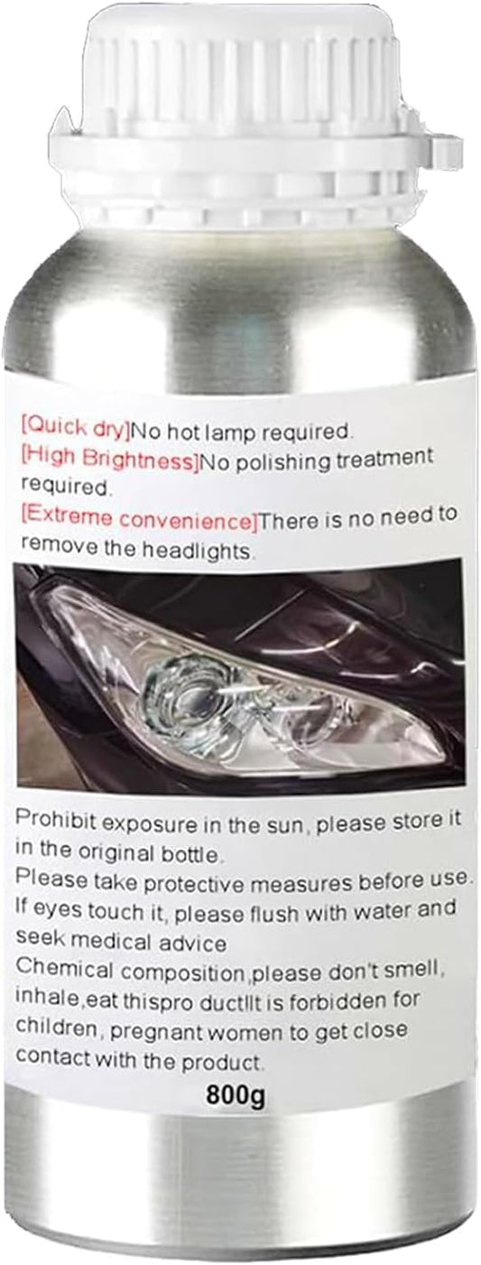 Headlight Restoration Kit, 800g Vapor Headlight Restoration Kit, Head Light Lens Restore Kit with 800g Repair Liquid for Repair Headlight Yellowing/Vague/Scratch/Oxidation