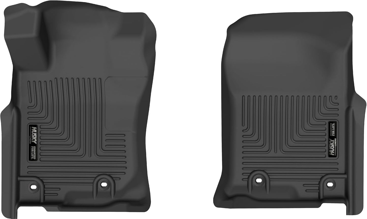Husky Liners Weatherbeater Floor Mats | Fits 2013 - 2024 Toyota 4Runner; 2014 - 2024 Lexus GX460 | Front & 2nd Row, 3-pc Black - 99571
