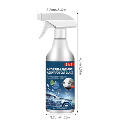 60ml Anti Fog Spray for Windshield, 1/2/3/5 Car Glass Waterproof Coating Agent, Auto Rain Agent Spray, Anti Fog Rain Prevention Spray for Car Interior Windscreen Mirrors Swimming Goggles