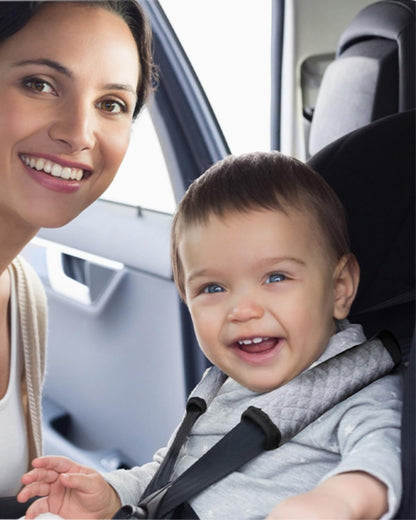 2 Pack Car Seat Belt Covers for Baby Kids, Reversible Soft Car Seat Shoulder Strap Pads, Seatbelt Cushion, Neck Strap Covers for Stroller, Carrier, Pushchair (Black Star)