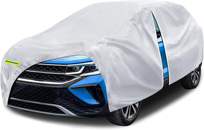 6 Layers Car Cover Waterproof All Weather for Automobiles, Size A3 with Zipper Cotton Fit for Toyota Camry, Honda Accord, Ford Mustang, Chevy Camaro/Malibu,Kia Optima/K5 (187-198 inch)