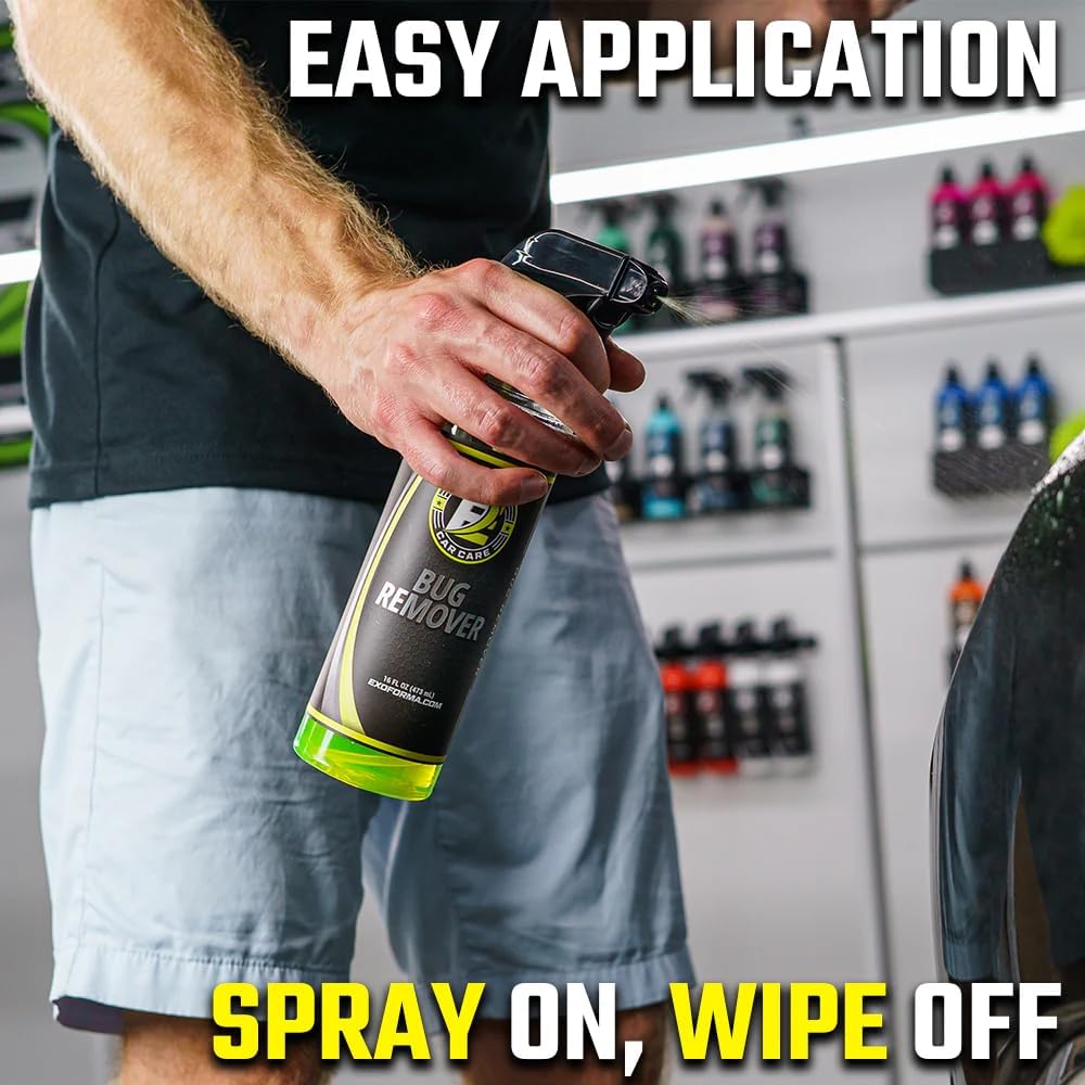 ExoForma Bug Remover - 16 oz Bug Spray Remover, Effortlessly Dissolves Bugs and Bug Splatter - Quick & Safe for Car Paint, Rubber, Metal, Glass, Chrome & More