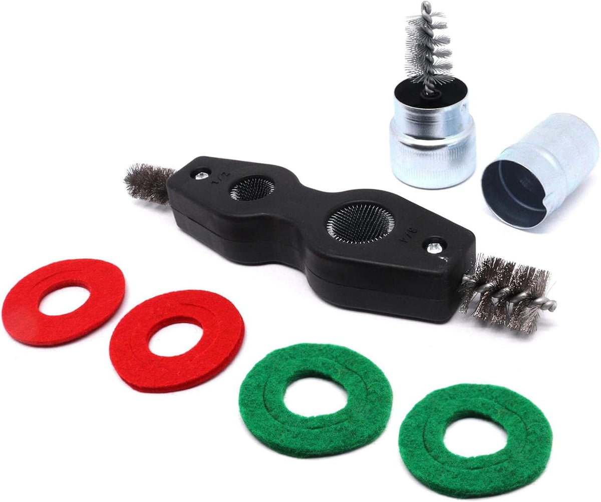 Battery Terminal Cleaner Kit, Battery Terminal Brush & 4 in 1 Copper Tubing Brush & 2pcs Anti-Corrosion Fiber Washers
