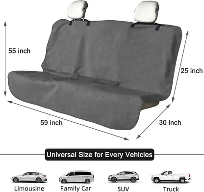 Waterproof Sweating Car Seat Cover for Post Gym Workout, Running, Swimming, Beach and Hiking, Universal Fit Non-Slip Towel Bucket Seat Protector for Cars SUV Trucks, Machine Washable (Grey)