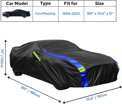 Avecrew Car Cover Waterproof All Weather for Automobiles, Outdoor Heavy Duty Full Exterior Covers for Sedan(194"-208")