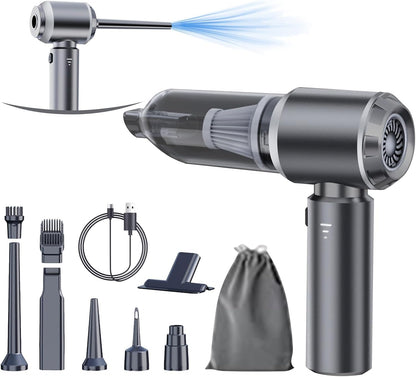 houscly Car Vacuum Portable Cordless 20000PA High Power 4-in-1 Compressed Air Duster & Air Blower & Pump Hand Held Vacuum with Brushless Motor for Car, Home, Office,Camping Ideal Gifts for Men & Women