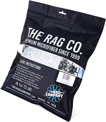 The Rag Company – The Cyclone Ultra Wheel Mitt – Perfect for Wheels, Grills, and Tight Areas; Proprietary Microfiber Blend; Easily Releases Contaminates Upon Rinsing, 6in x 7in, Black/Grey (2-Pack)