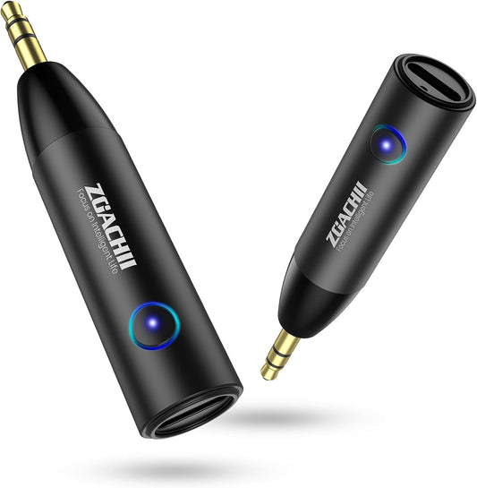 Bluetooth Aux Adapter for Car, Wireless Bluetooth 5.4 Receiver with 3.5mm Jack, 6H Playtime, HiFi Stereo for Vehicle Truck Home Stereo Speaker Music Streaming, Handsfree Calling, [1 Piece]