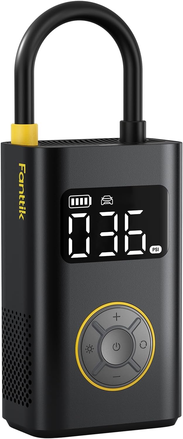 Fanttik X9 Pro Portable Tire Inflator for Compact Car, 1Min Fast Inflate Electric Bike Pump with Digital Tire Pressure Gauge, 150PSI Air Compressor for Electric Bikes, Motorcycle, Ball, Ideal for Dad