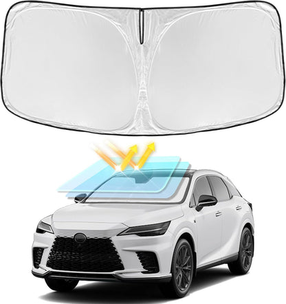 for Toyota Tacoma 2016-2023 2024 2025 2026 Sun Shade Sunshade Windshield Cover - 4 Layers Front Window Shade Custom Fit Tacoma 2Dr 4Dr Pickup Sun Visor 240T Shade Blocks UV Rays Car Accessories - Colors G