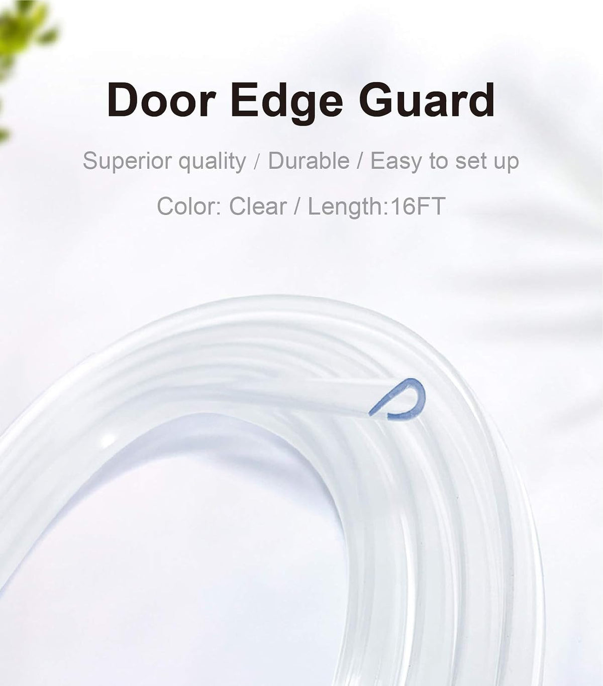 Car Door Edge Guards Clear, 16Ft Rubber Seal Protector U Shape Edge Trim Car Door Edge Protection Fit for Most Car