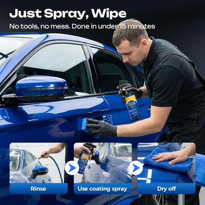 Quick Effect Car Coating Spray, Waterless Wash & Polish, Car Coating Spray for Shine & Protection, Quick Acting Paint Protection and Glass Cleaner (2pcs)