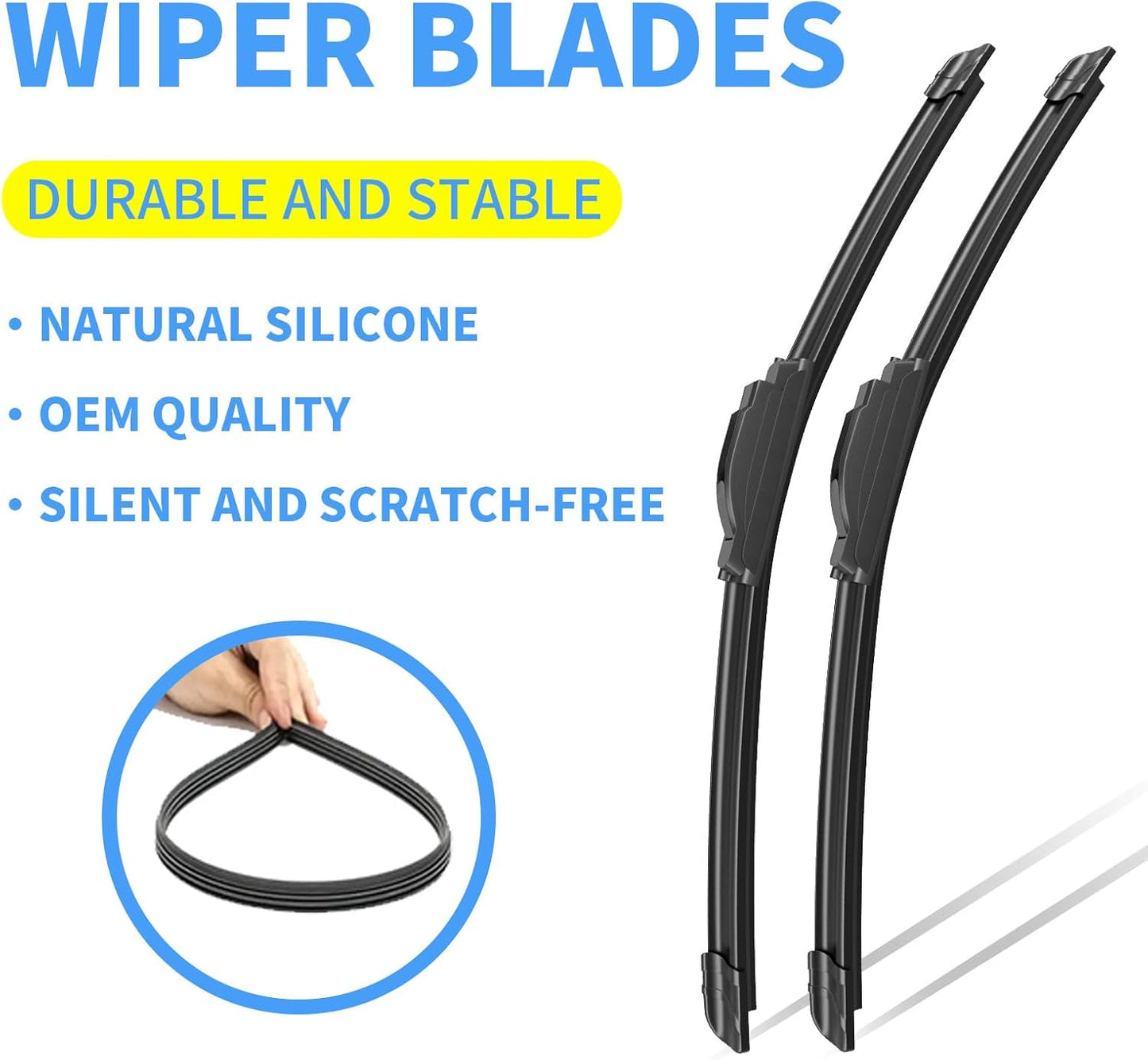 Gavimnal® 28"+17" Silicone Wiper Blades Replacement For Nissan Altima 2007-2015,Maxima 2009-2014,All-Season Front Windshield Wiper Blades(Set of 2)