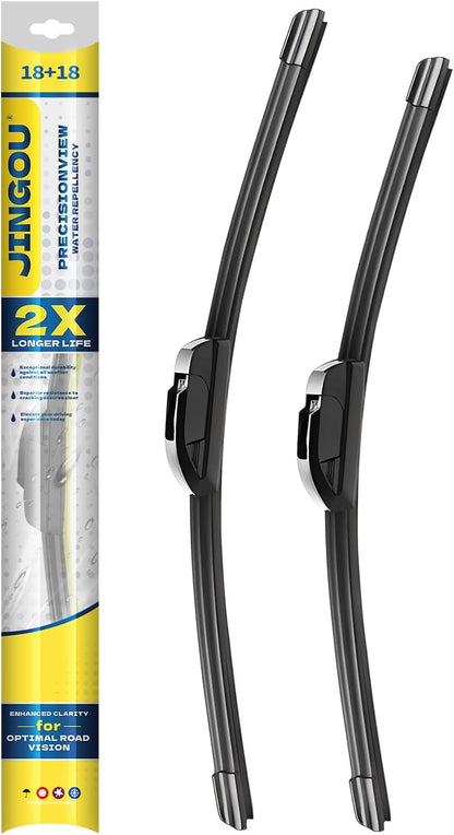 26''+18'' Front Windshield Wiper Blades Compatible with 2012-2017 Toyota Camry/2004-2009 Toyota Prius OEM QUALITY Premium All-Season Automotive Replacement Wipers (Pack of 2) - Colors B