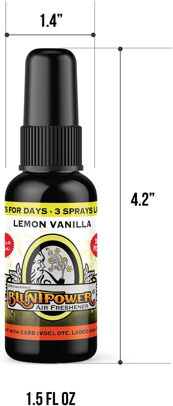 BluntPower (Baby Powder, 1 Pack) Concentrated Air Freshener Spray - Oil-Based Room Diffuser Spray - Long-Lasting Bathroom Scent, Car Freshener & Odor Eliminator - Colors B