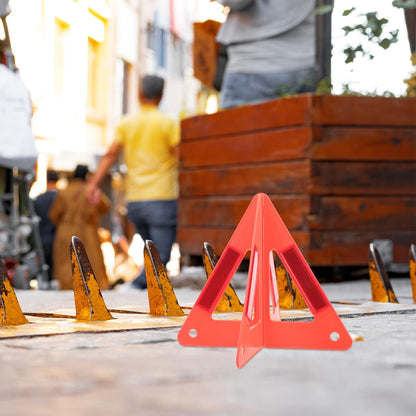 Unomor Car Road Warning Sign Reflective Road Safety Kit Triangle Emergency Reflective Triangle for Roadside Assistance Vehicle Maintenance Construction Portable Lightweight 10.07 X 10.07 X 8.85 in