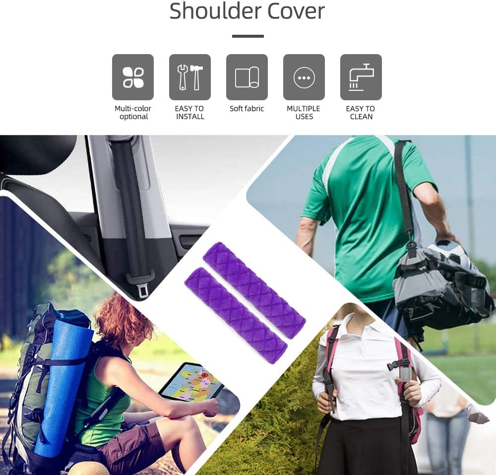 surpassme Car Seat Belt Pads Cover, 2 Pack Seat Belt Shoulder Strap Covers Protector to Release Stress to Your Neck and Shoulder for a Safety Driving (Pink)