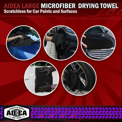 AIDEA Microfiber Cleaning Cloth 24 Pack, Microfiber Towels for Cars, Soft & Absorbent Cleaning Rags, Premium Lint Free Shop Towels for House, Kitchen, Car, 12inx16in
