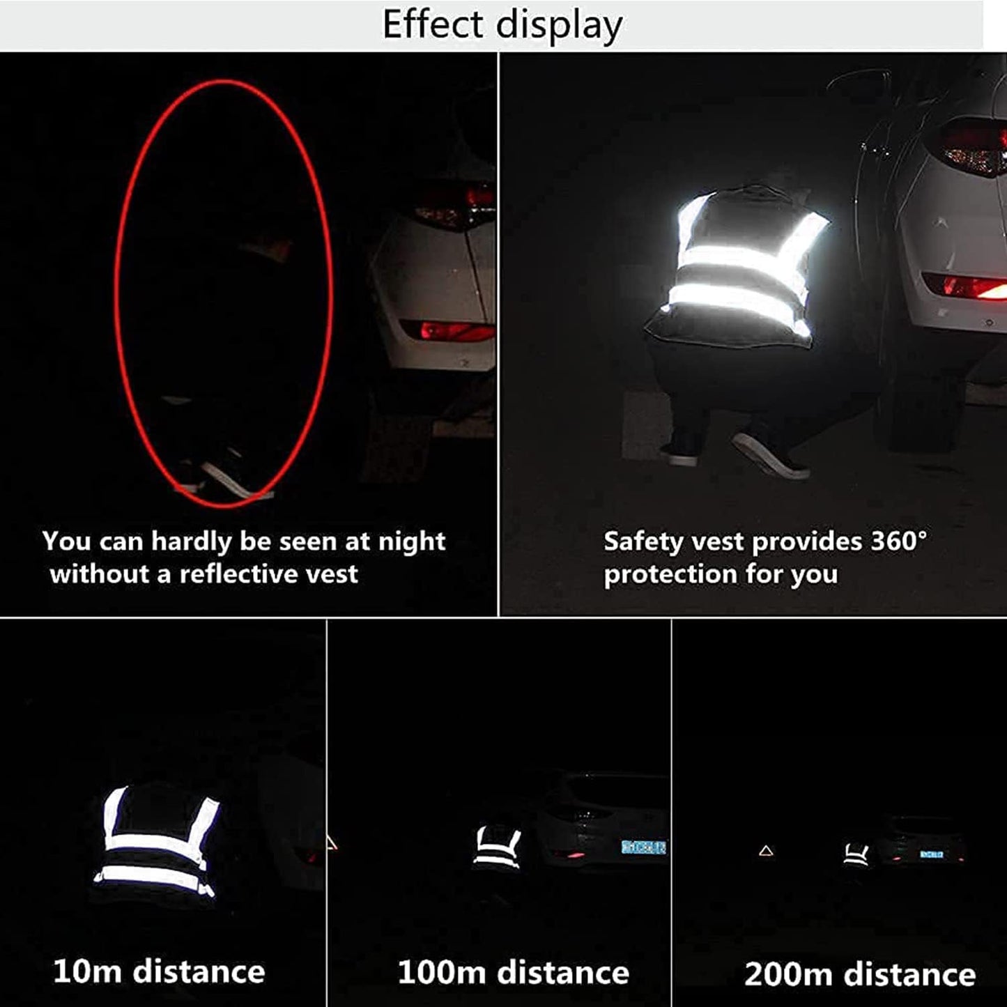 Reflective Safety Vest for Women Men High Visibility Security With Pocket Zipper Front Meet ANSI/ISEA Standard