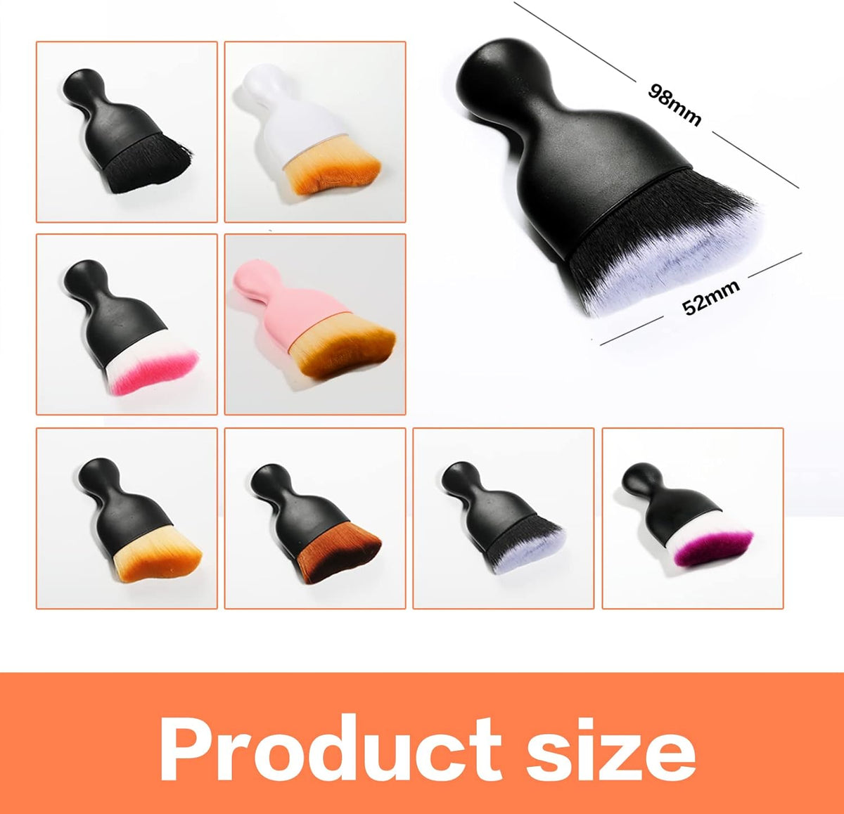 AOCISKA Car Interior Detailing Brush,Soft Bristle Cleaning Brush Car Detailing Brush Dusting Brush,Car Interior Cleaning Tool,Auto Detail Brush Car Dash Duster Brush (Black)