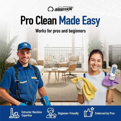 Nanoskin EXTRACTOR SHAMPOO Low Foaming Carpet Cleaner 1 Gallon - Machine Use Upholstery Cleaner, Stain Remover & Odor Eliminator on Rug Car Upholstery Carpets | For Automotive, Home, Office & More