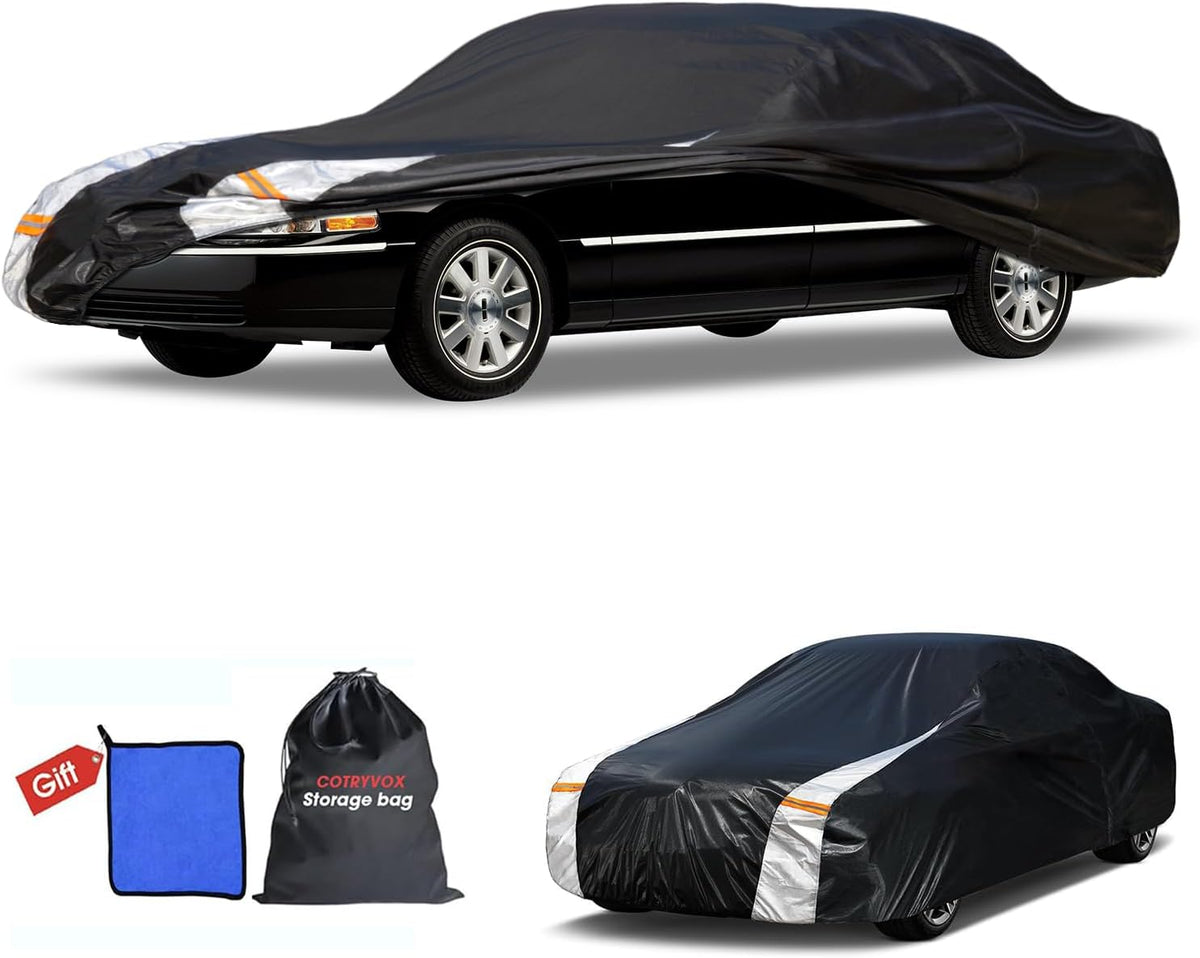 Large SUV Car Cover for Chevy Suburban 100% Waterproof All Weather, Heavy Duty Outdoor Full Exterior Covers Rain Sun Wind UV Protection. - Colors B